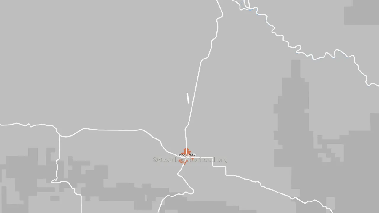 Bike Grade map of Long Creek, OR