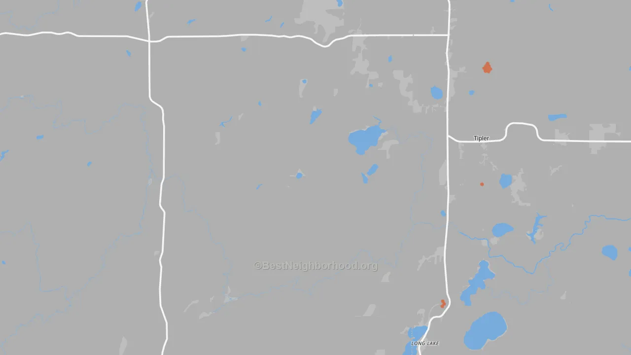 Bike Grade map of Long Lake, WI