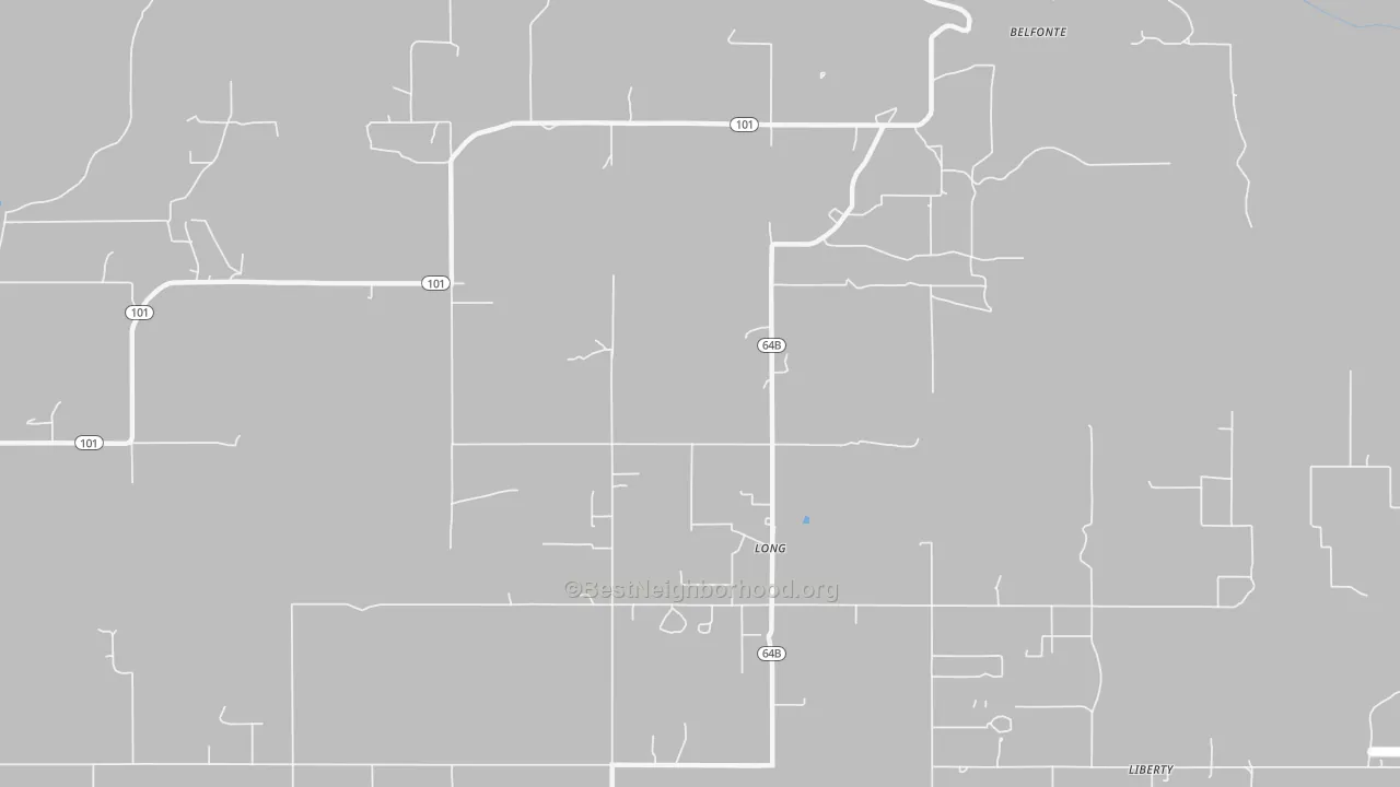 Bike Grade map of Long, OK