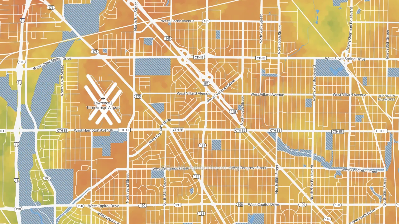 Bike Grade map of Long View, Milwaukee, WI
