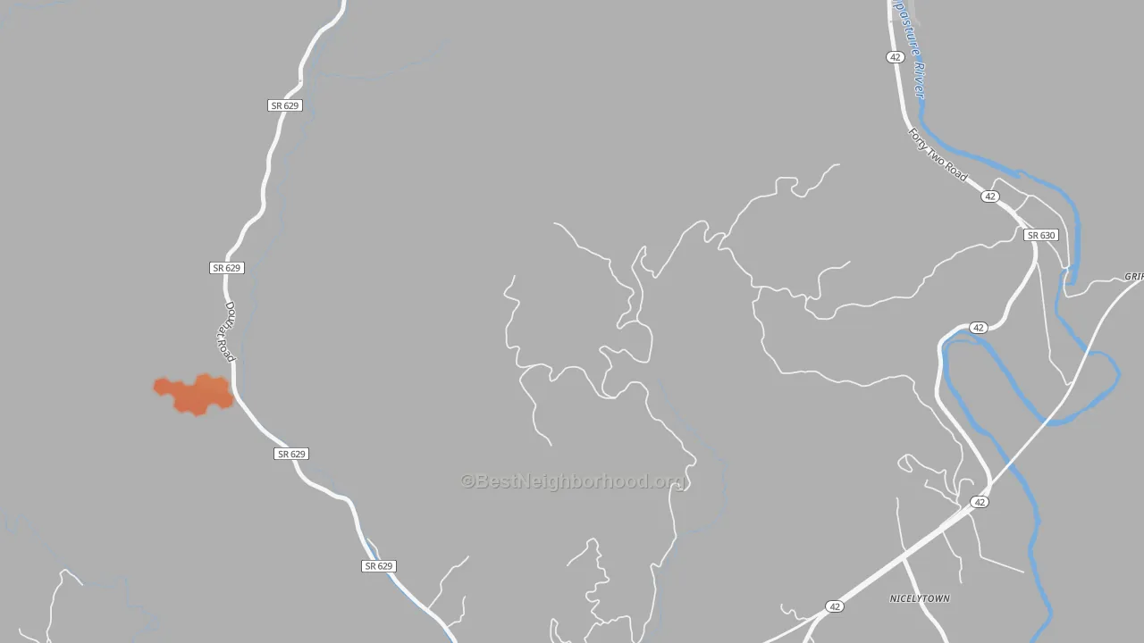 Bike Grade map of Longdale, VA