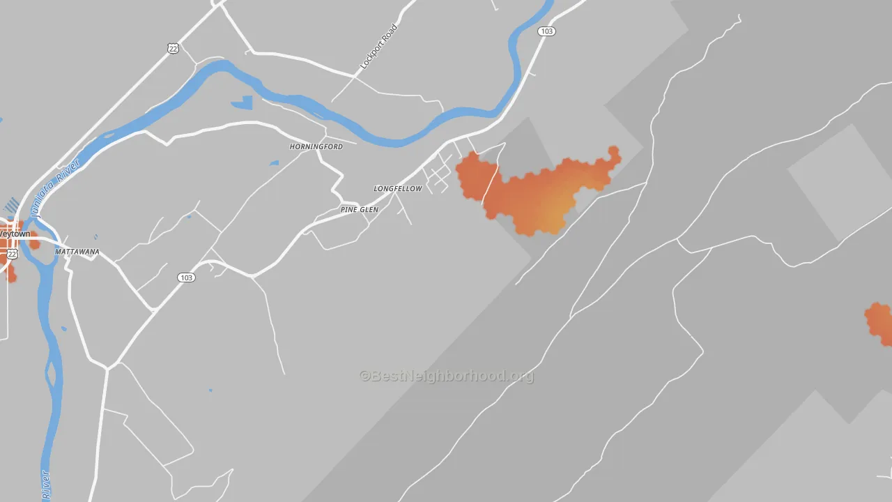 Bike Grade map of Longfellow, PA