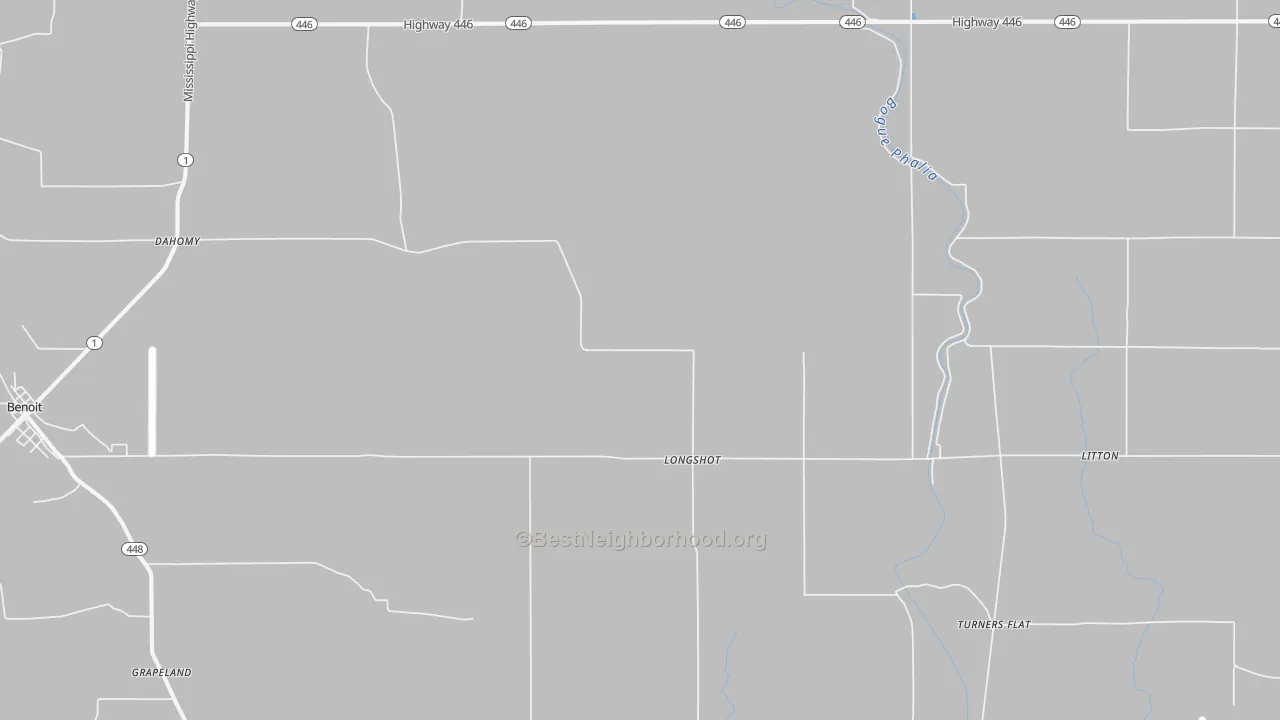 Bike Grade map of Longshot, MS