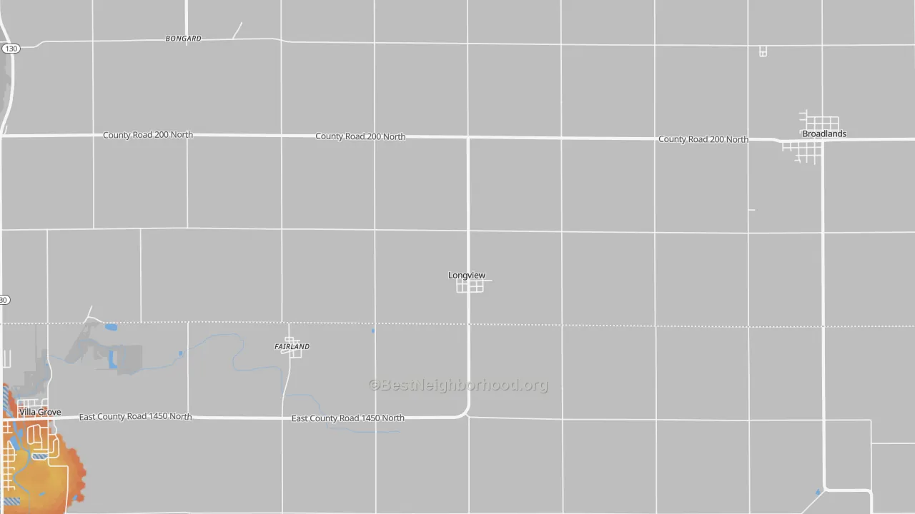 Bike Grade map of Longview, IL
