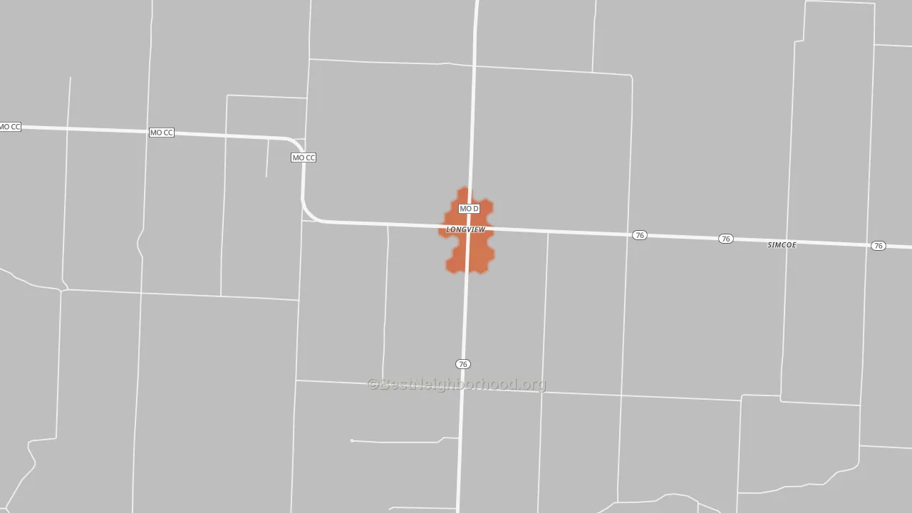 Bike Grade map of Longview, MO