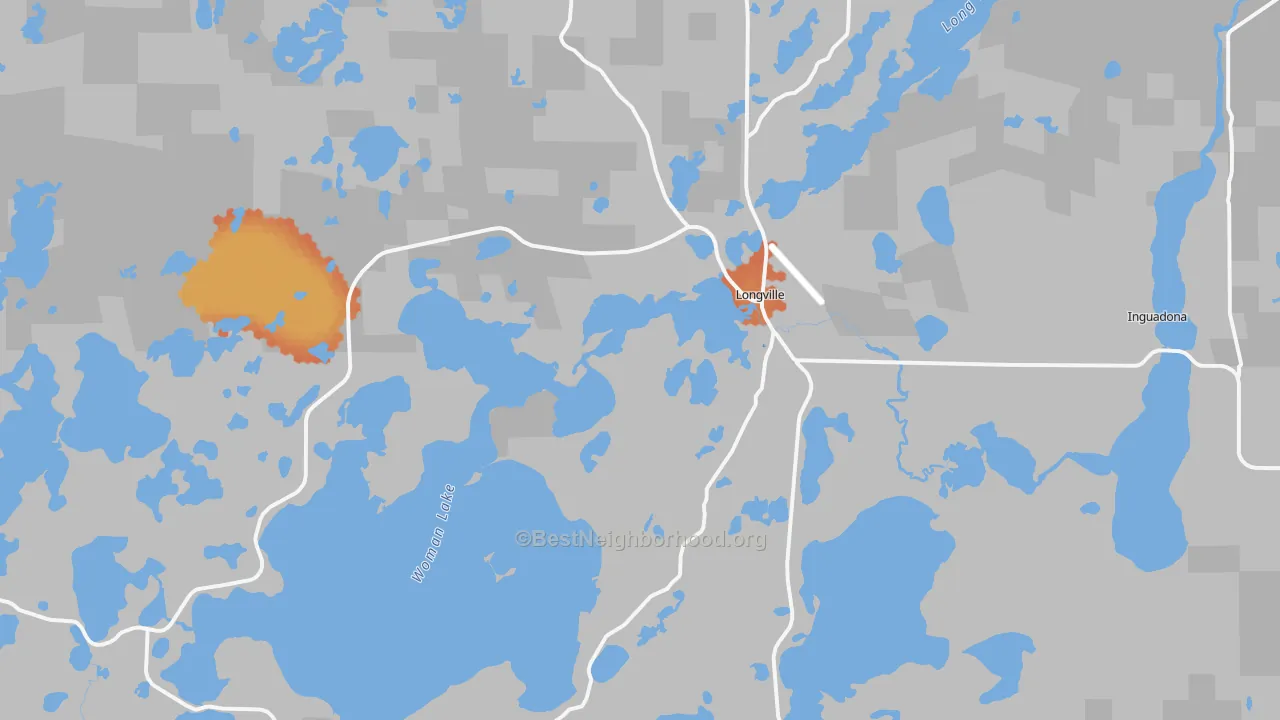 Bike Grade map of Longville, MN