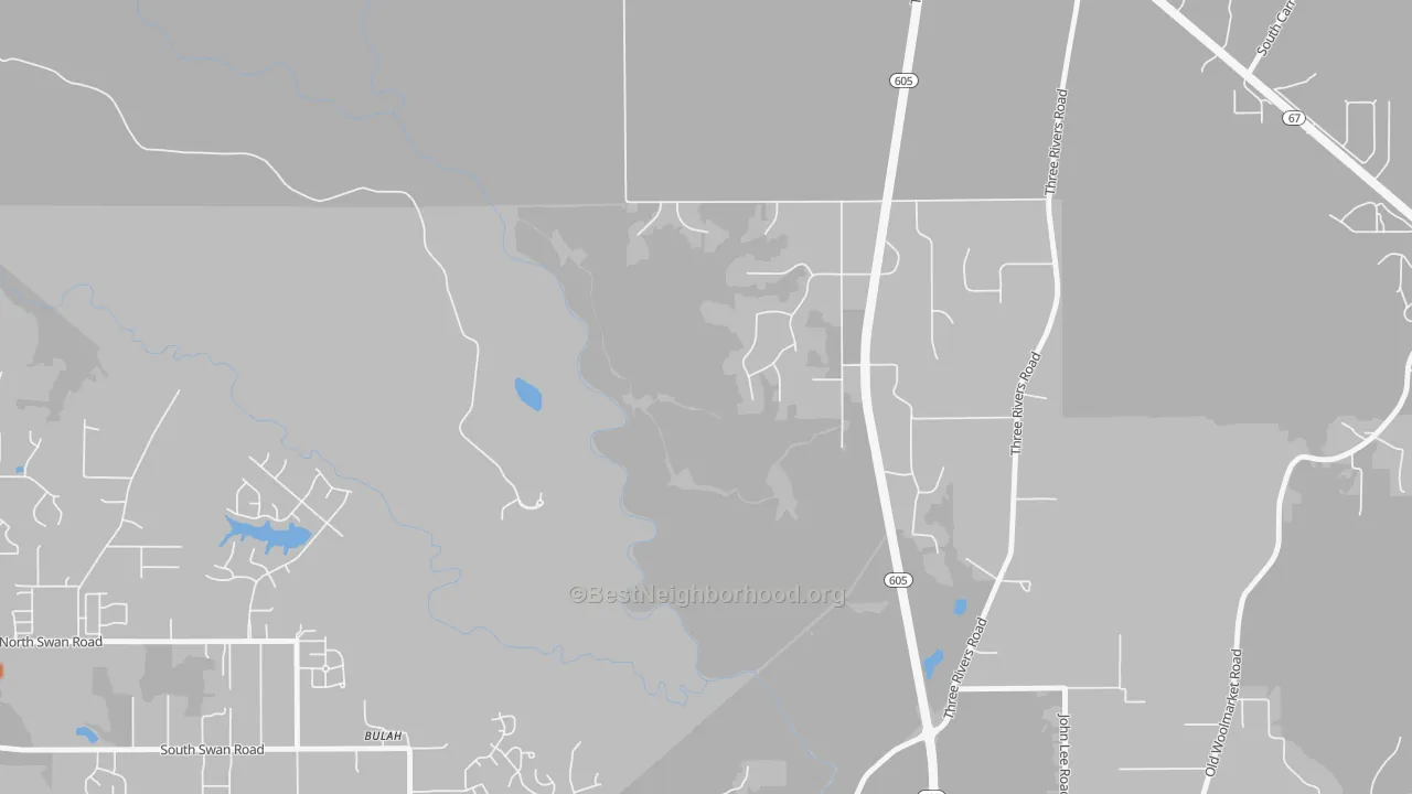 Bike Grade map of Loraine, MS