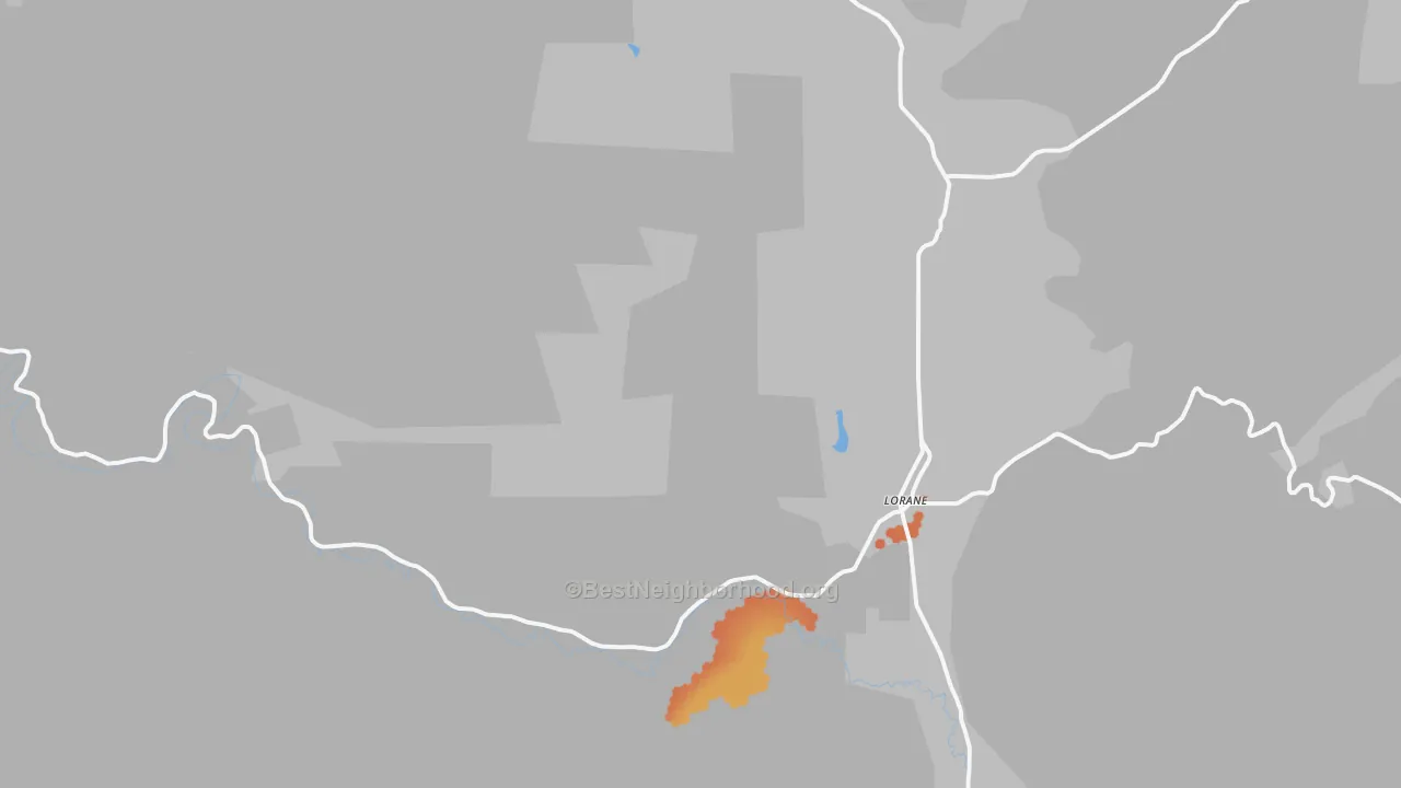 Bike Grade map of Lorane, OR