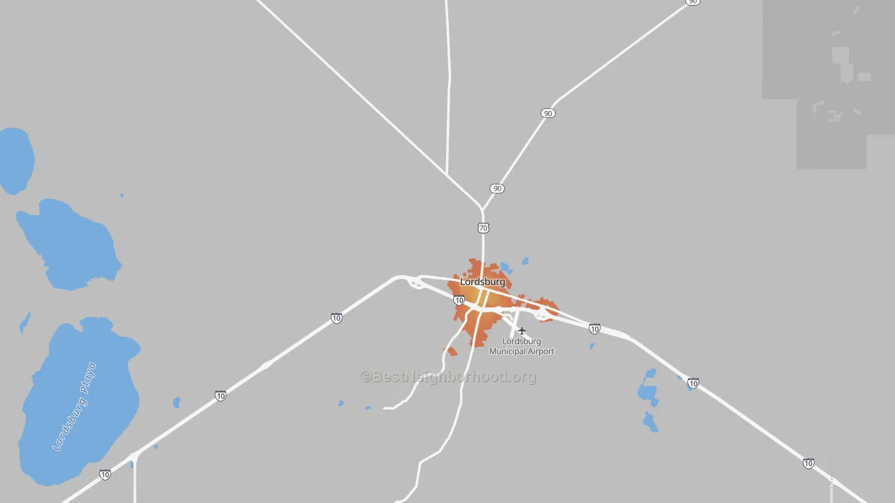 Bike Grade map of Lordsburg, NM
