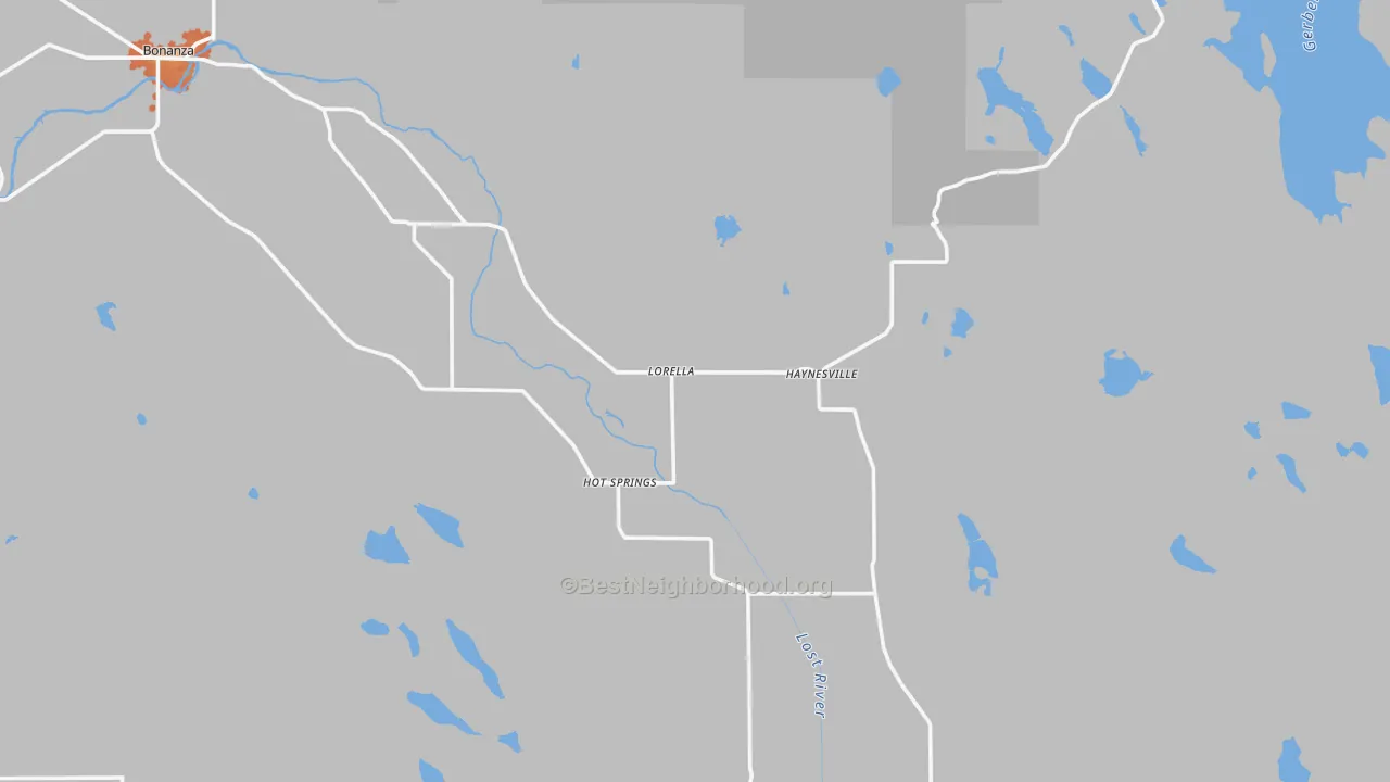 Bike Grade map of Lorella, OR