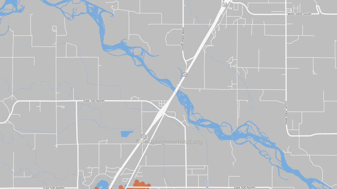 Bike Grade map of Lorenzo, ID