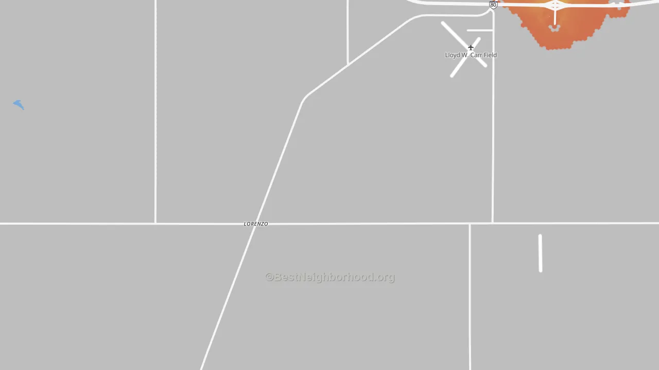 Bike Grade map of Lorenzo, NE
