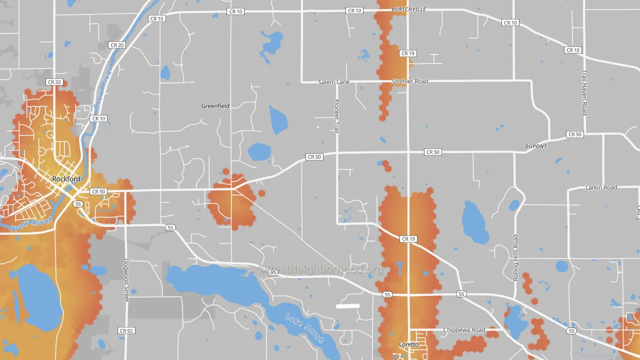Bike Grade map of Loretto, MN