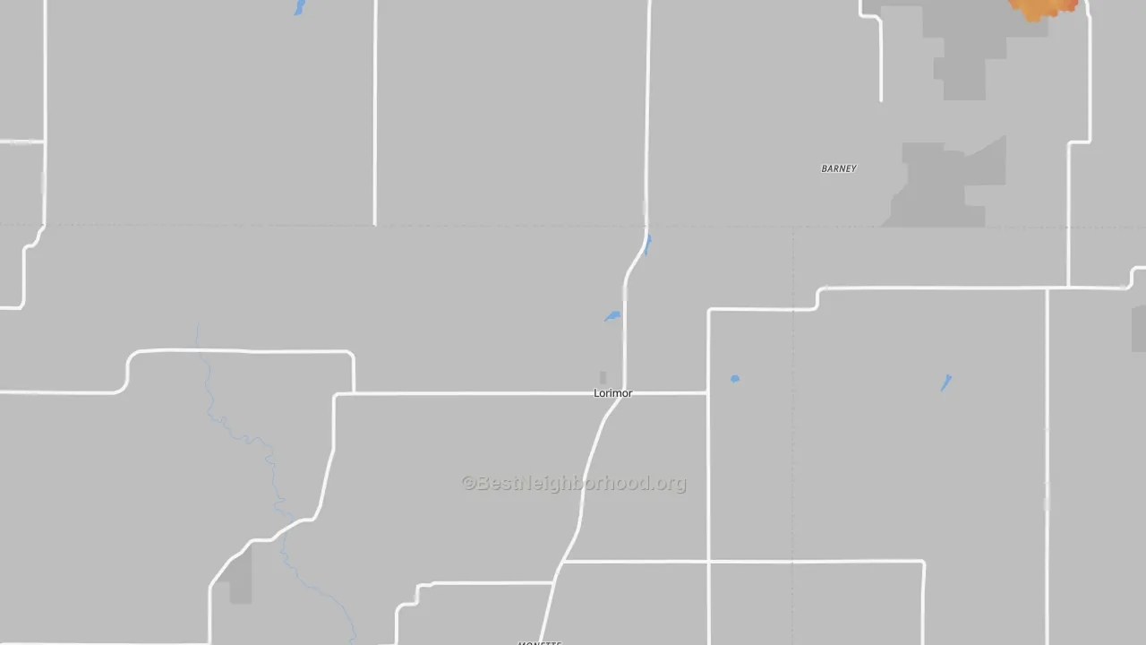 Bike Grade map of Lorimor, IA