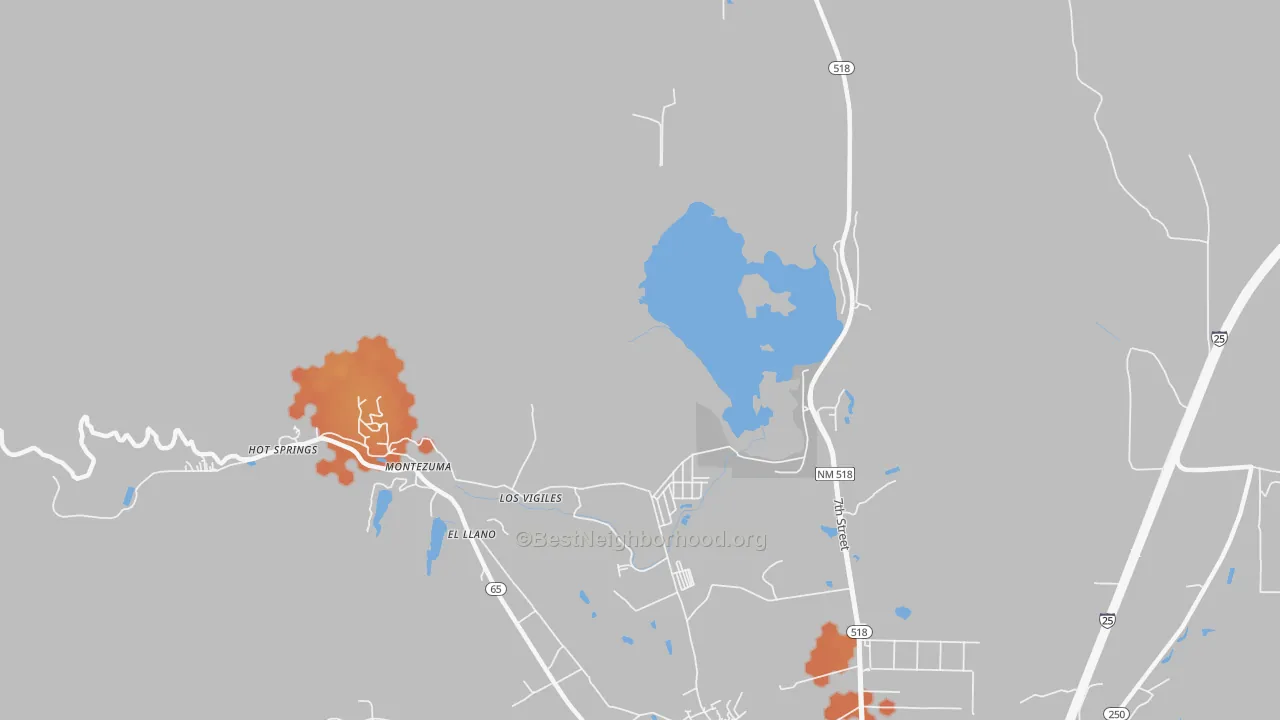 Bike Grade map of Los Vigiles, NM