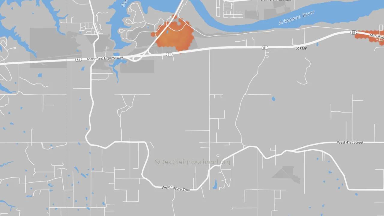 Bike Grade map of Lotsee, OK