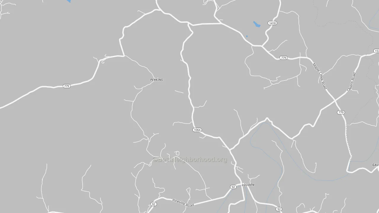 Bike Grade map of Louden, KY