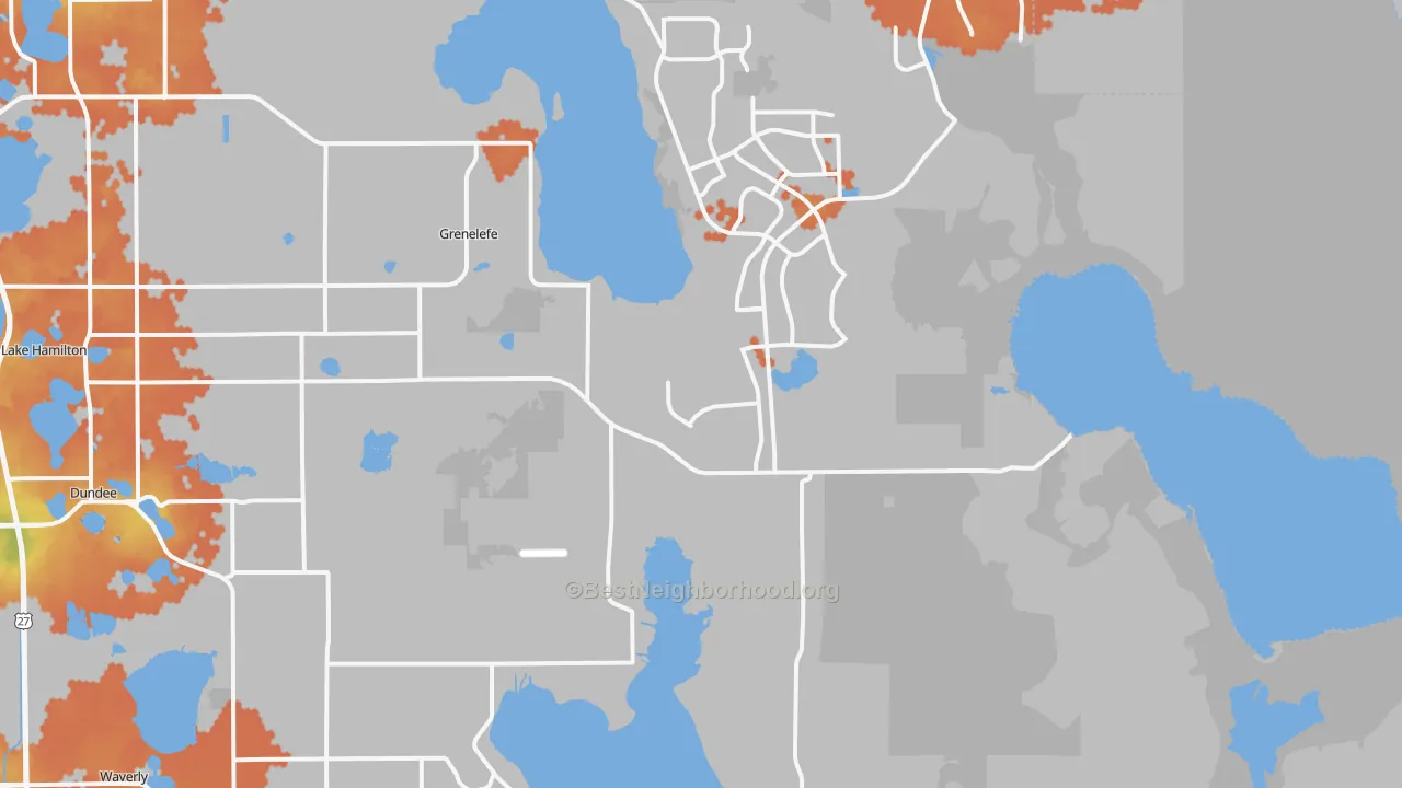 Bike Grade map of Loughman, FL