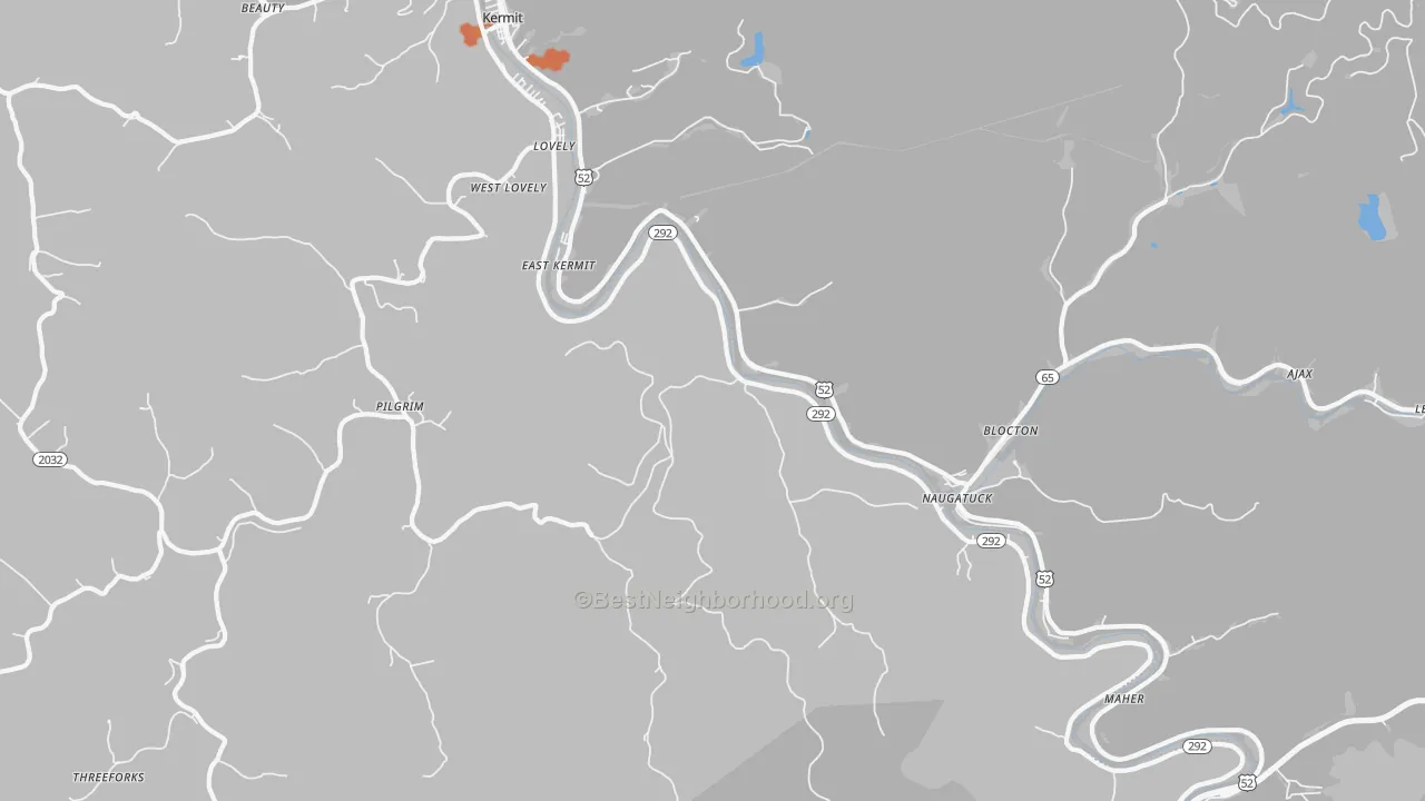 Bike Grade map of Lovely, KY