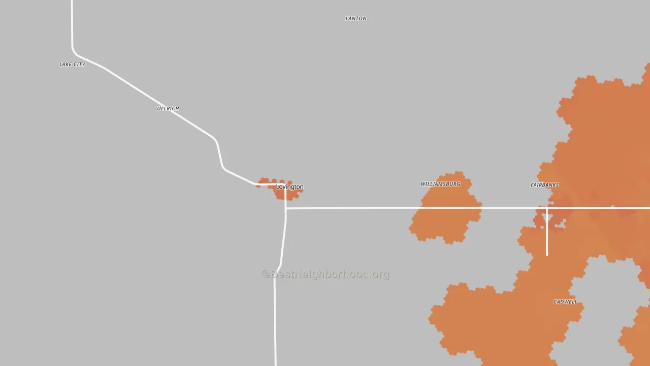 Bike Grade map of Lovington, IL