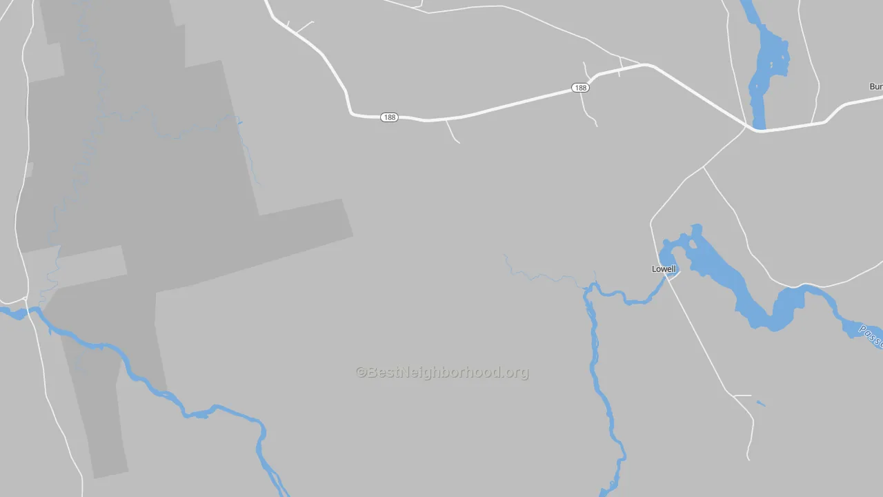 Bike Grade map of Lowell, ME