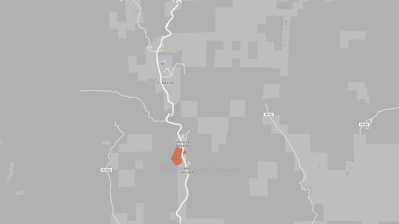 Bike Grade map of Lower La Posada, NM