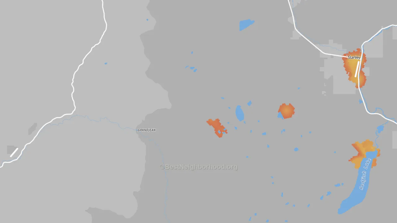Bike Grade map of Lower Stanley, ID