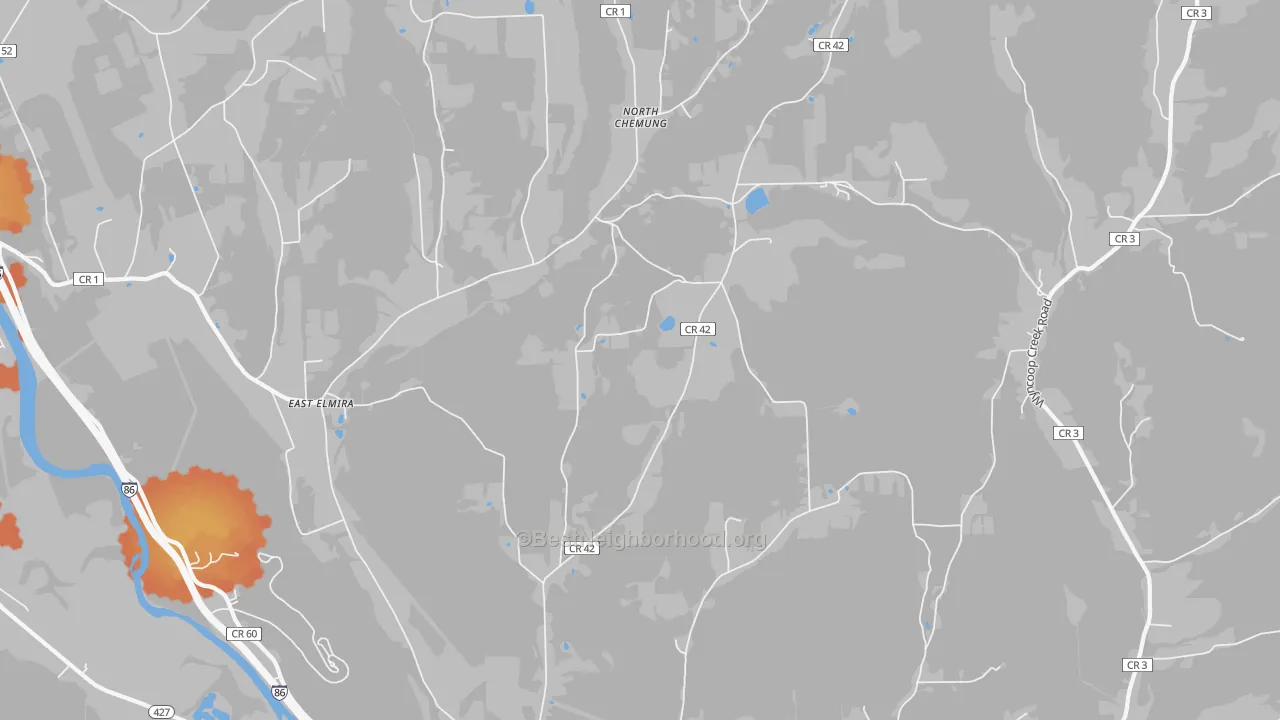 Bike Grade map of Lowman, NY