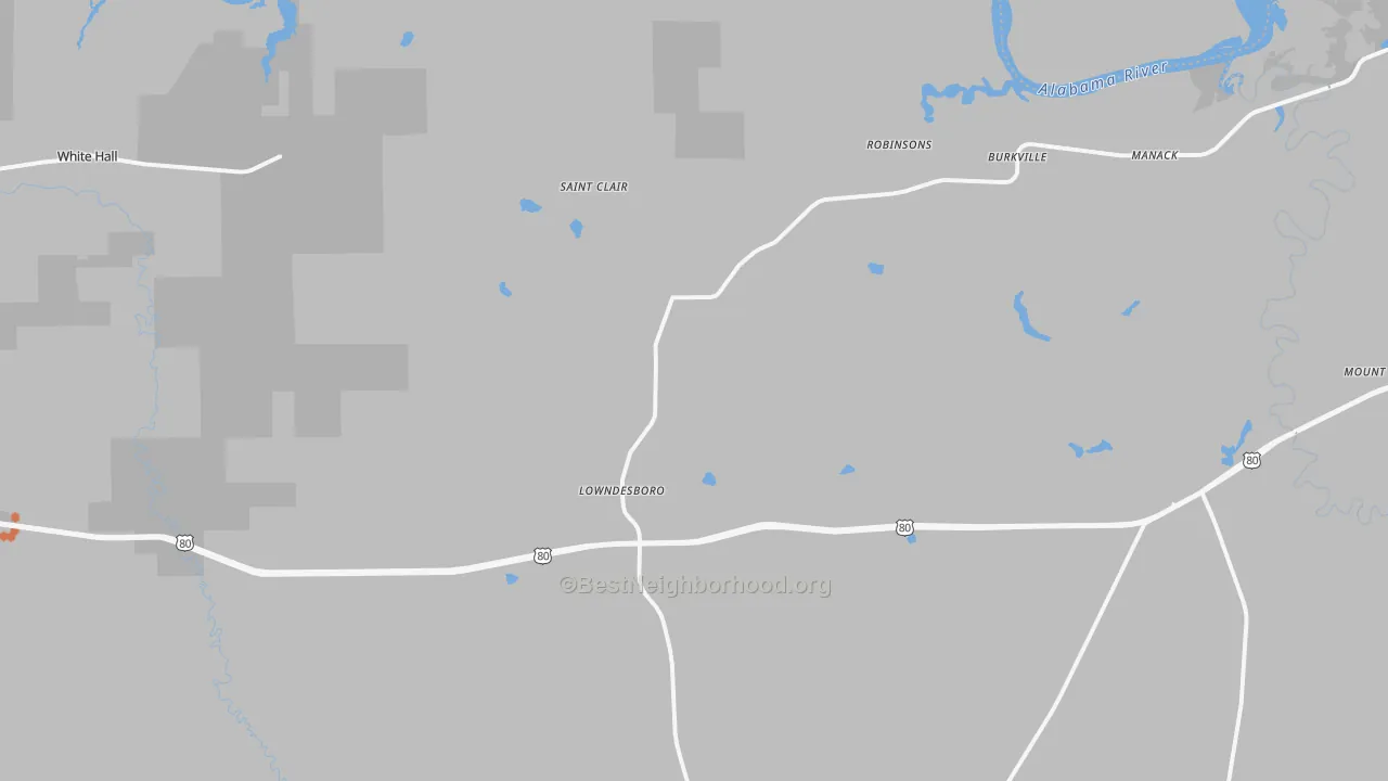 Bike Grade map of Lowndesboro, AL