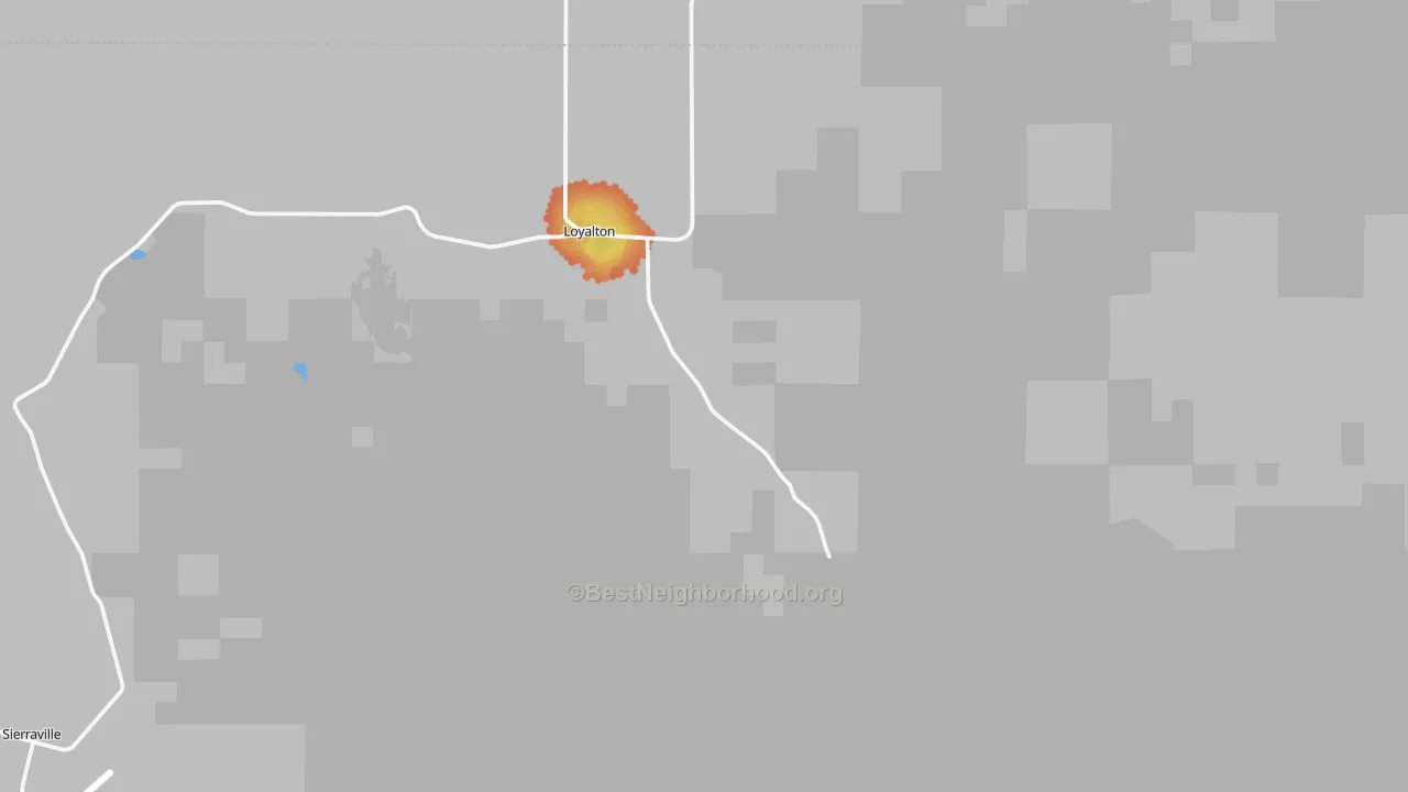 Bike Grade map of Loyalton, CA