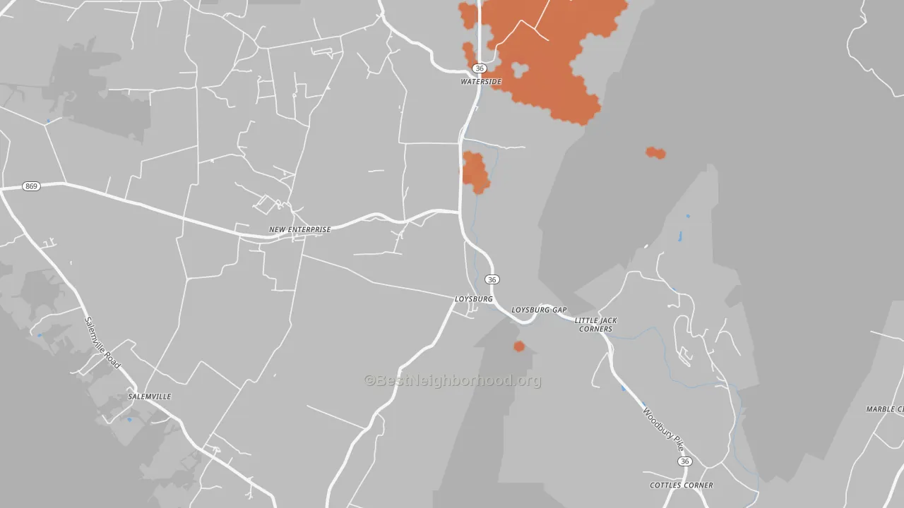 Bike Grade map of Loysburg, PA
