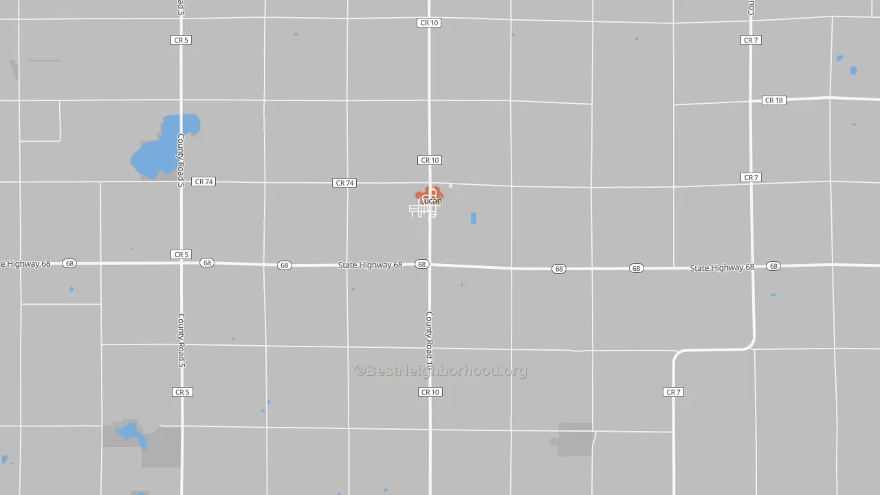 Bike Grade map of Lucan, MN