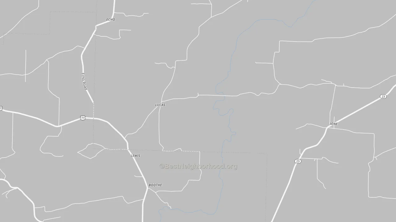 Bike Grade map of Lucas, AR