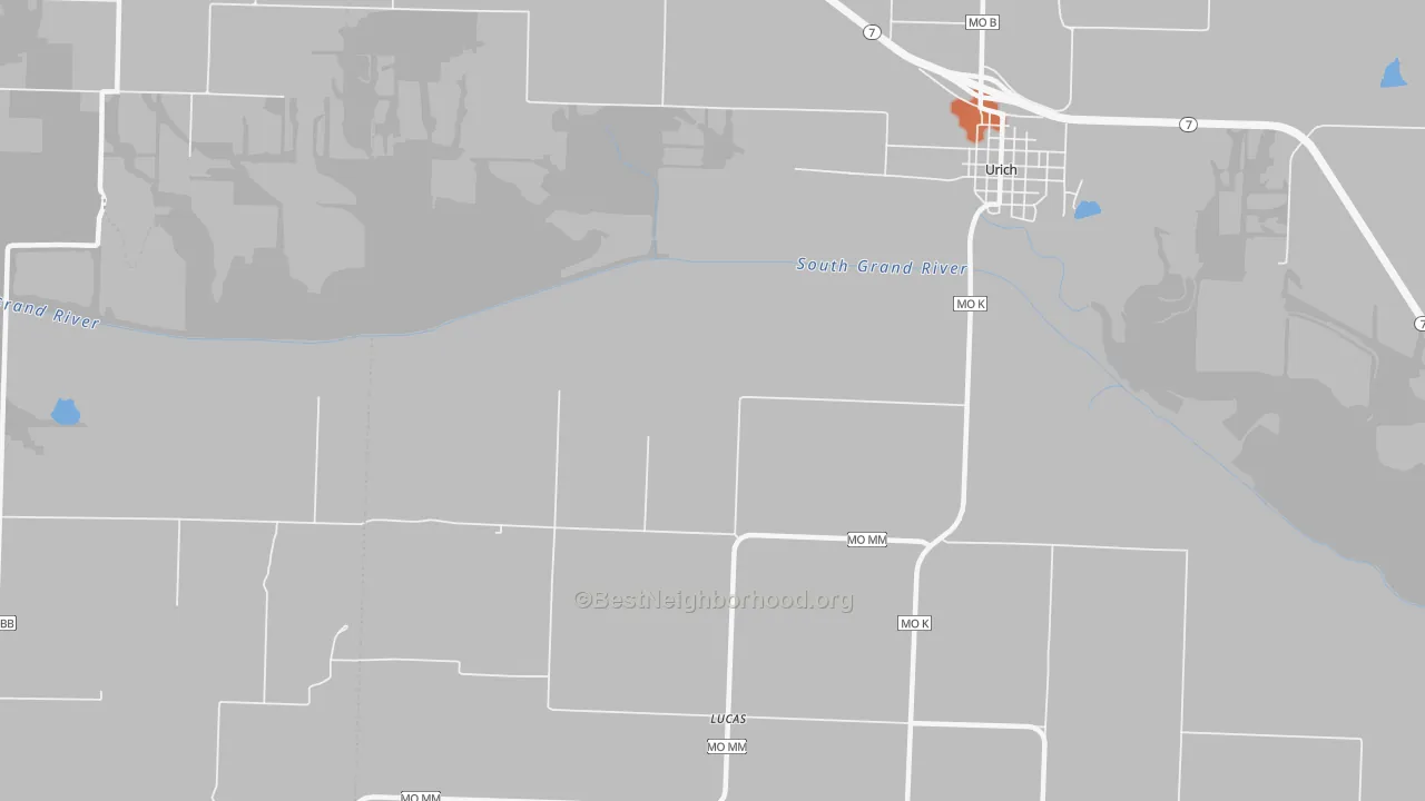 Bike Grade map of Lucas, MO