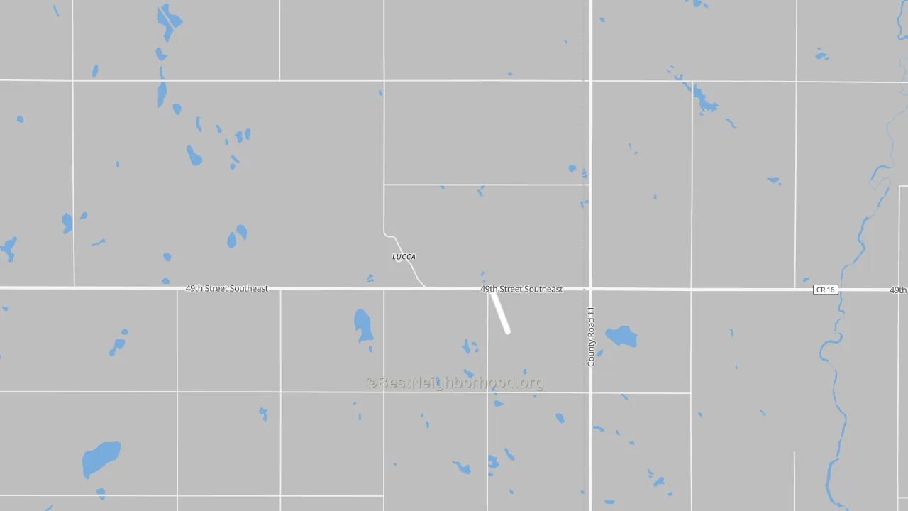 Bike Grade map of Lucca, ND