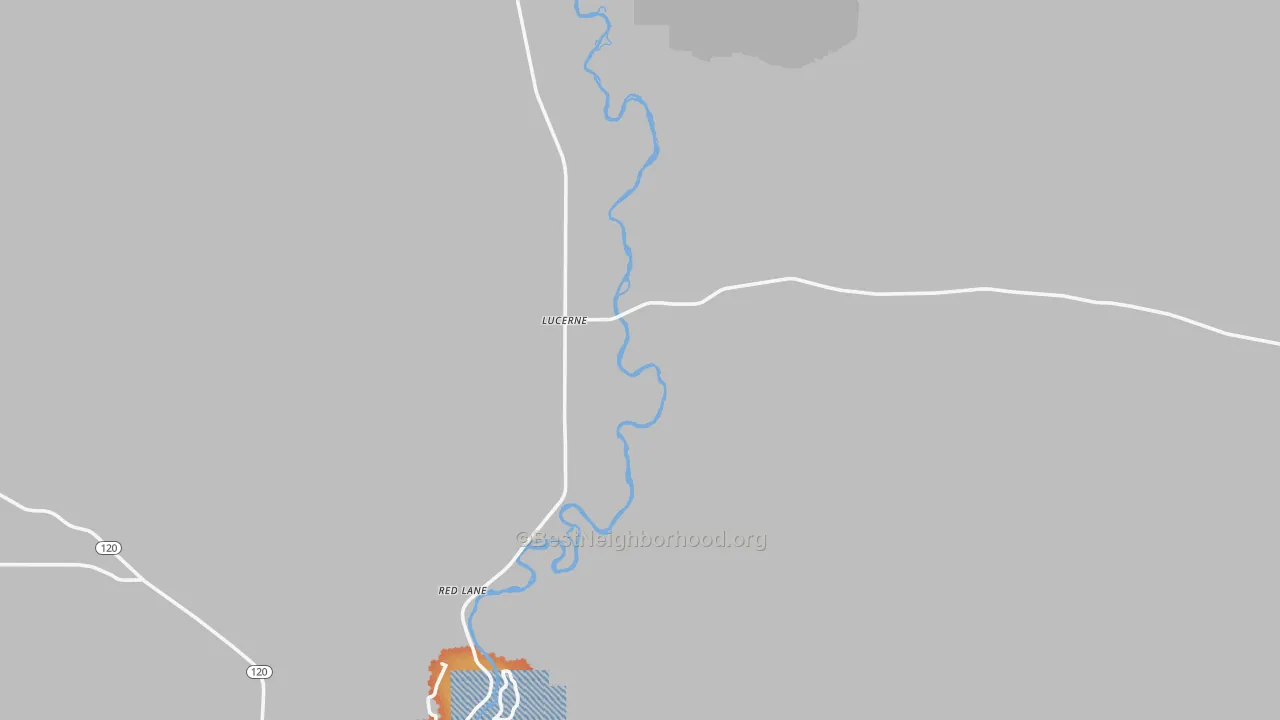 Bike Grade map of Lucerne, WY
