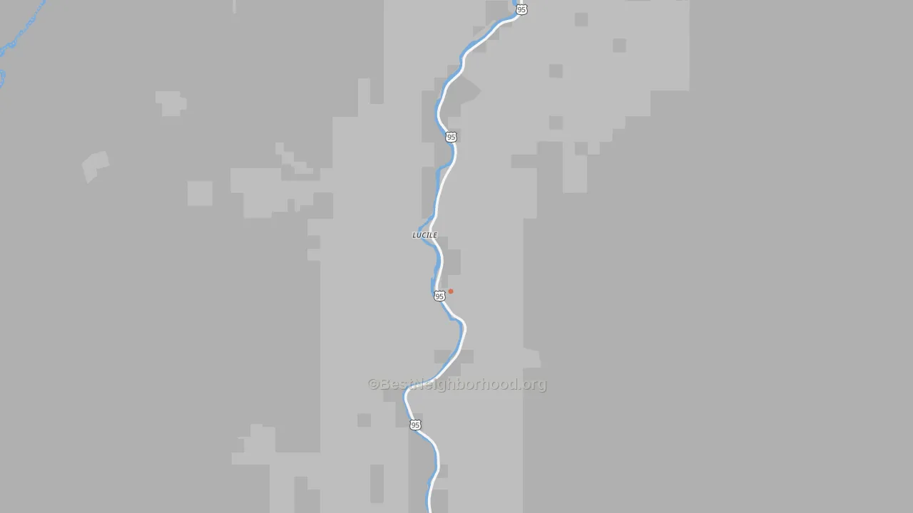 Bike Grade map of Lucile, ID