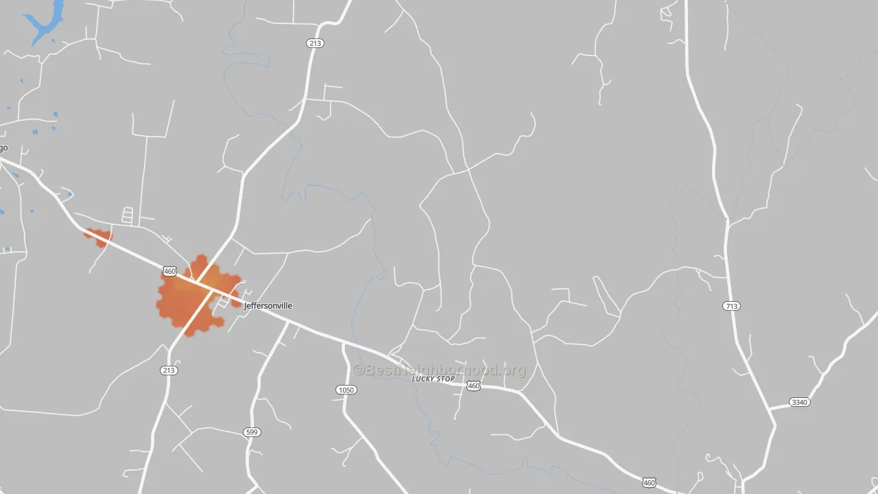 Bike Grade map of Lucky Stop, KY