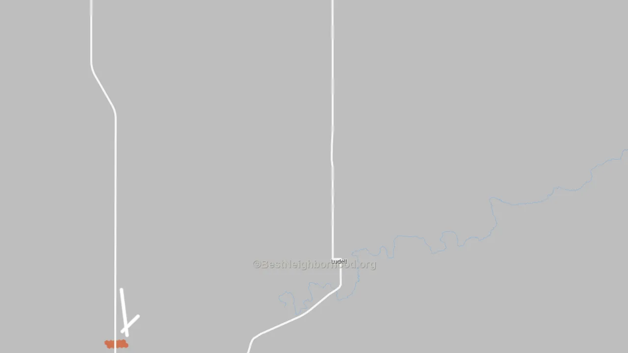 Bike Grade map of Ludell, KS