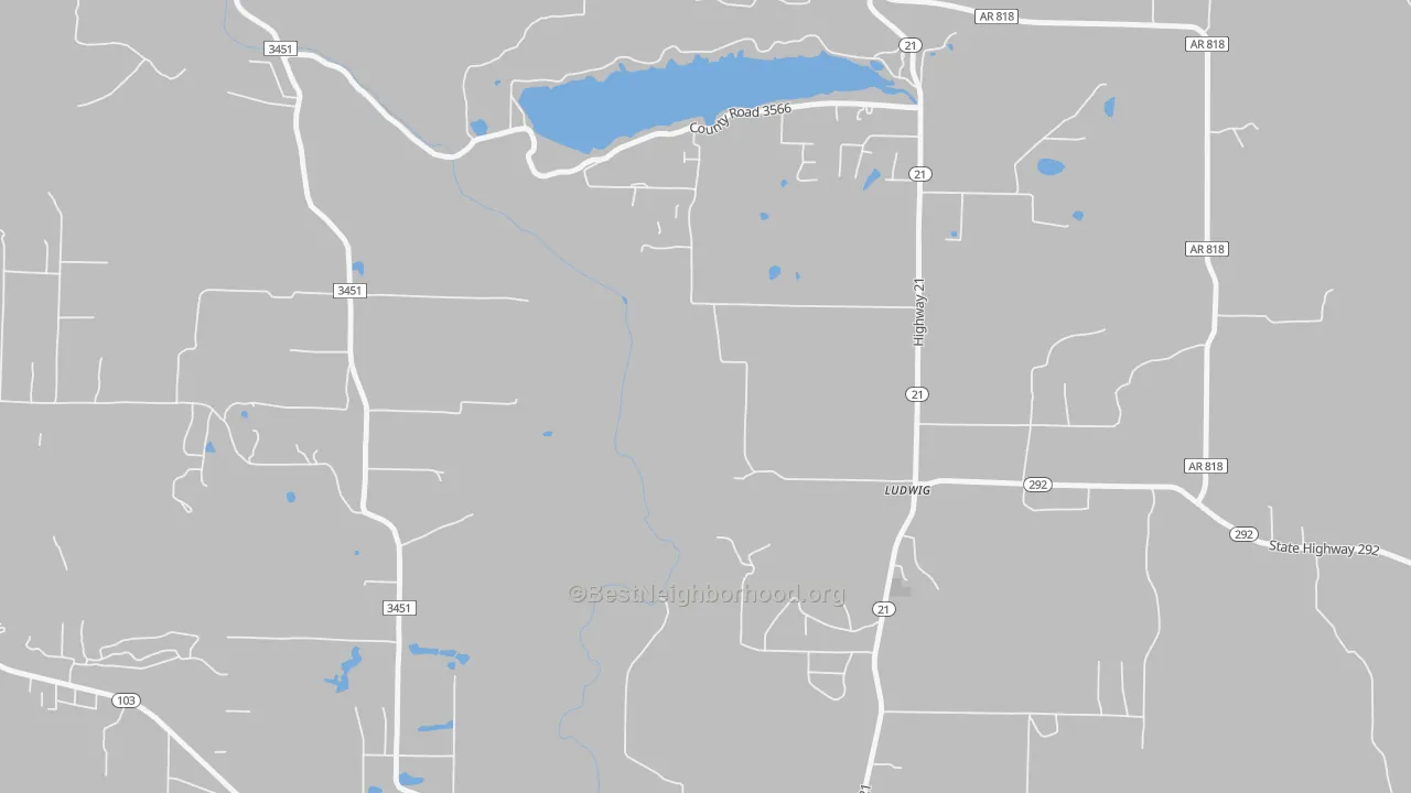 Bike Grade map of Ludwig, AR
