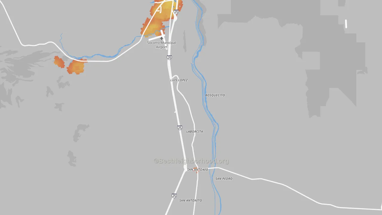 Bike Grade map of Luis Lopez, NM