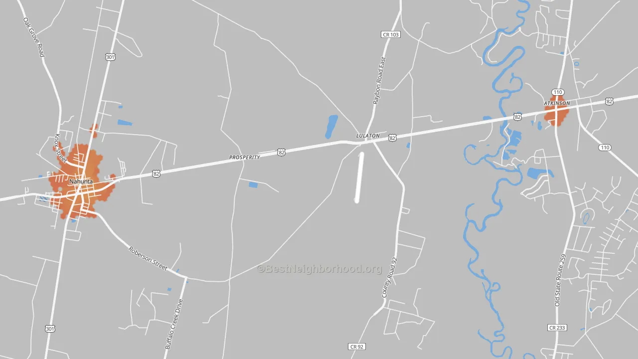 Bike Grade map of Lulaton, GA