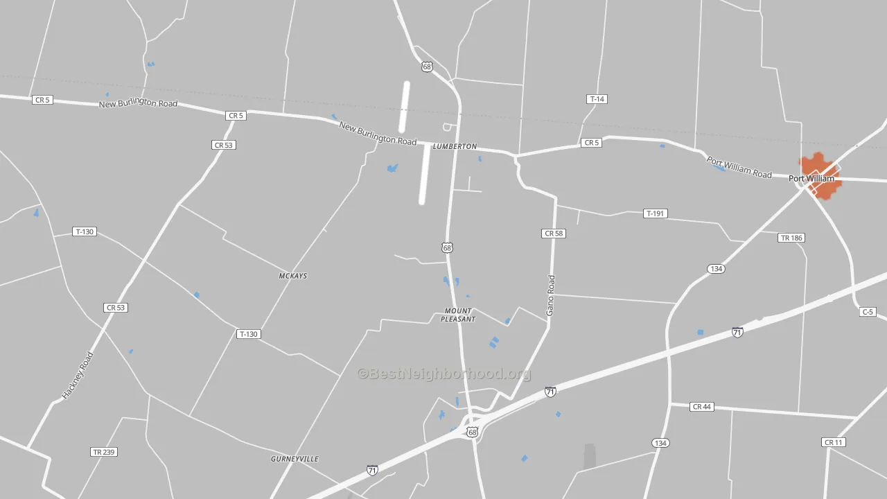 Bike Grade map of Lumberton, OH