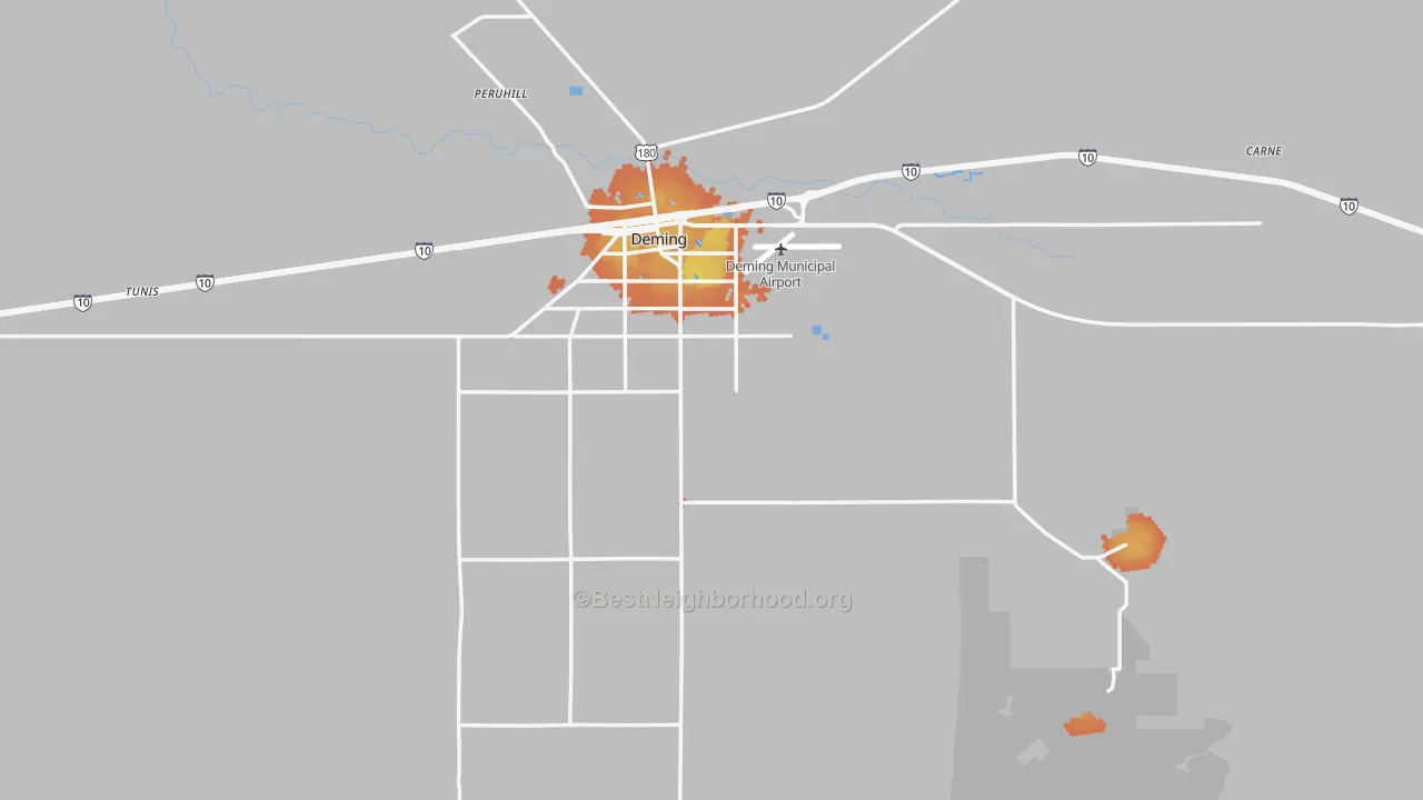 Bike Grade map of Luna County, NM
