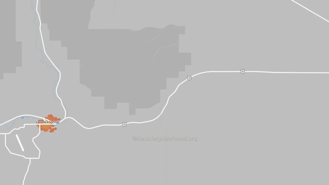 Bike Grade map of Lund, ID