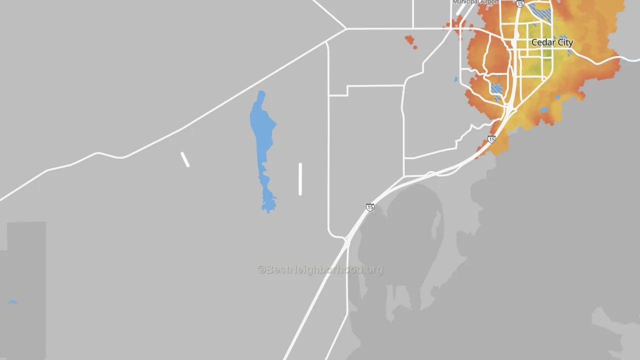 Bike Grade map of Lund, UT