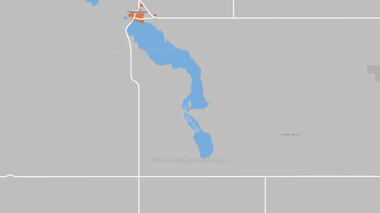 Bike Grade map of Lunds Valley, ND