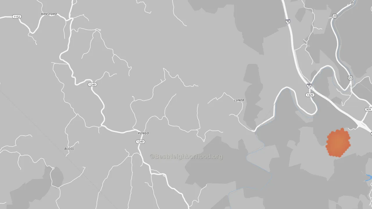 Bike Grade map of Luner, KY