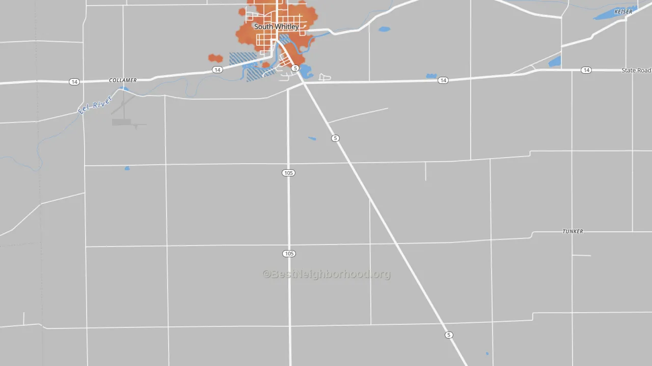Bike Grade map of Luther, IN
