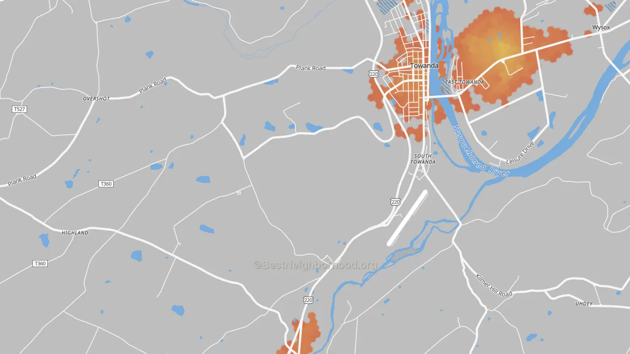 Bike Grade map of Luthers Mills, PA